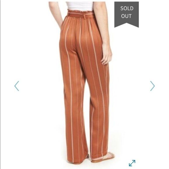 Ten Sixty Sherman | Paperbag Tie Waist Pants in Rust - Picture 2 of 15